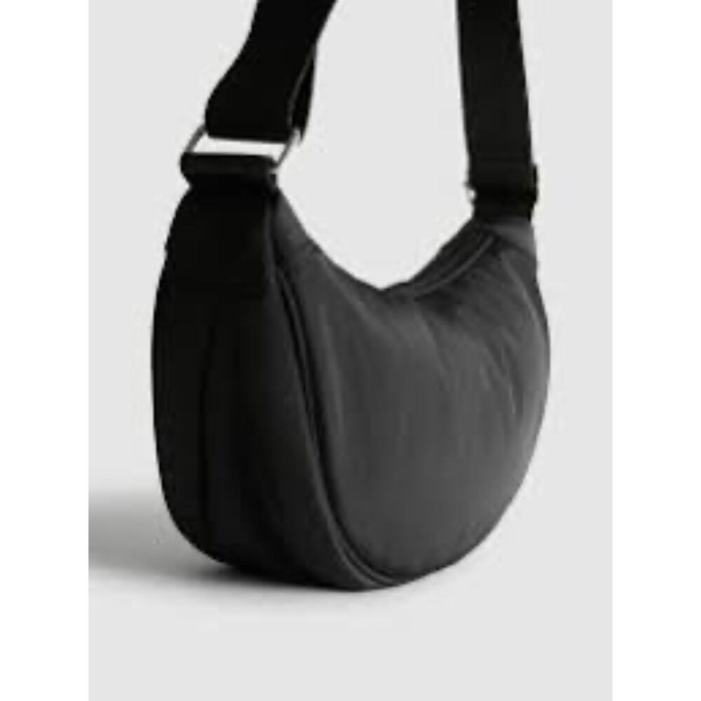 Primark black crescent lightweight silky padded crossbody bag